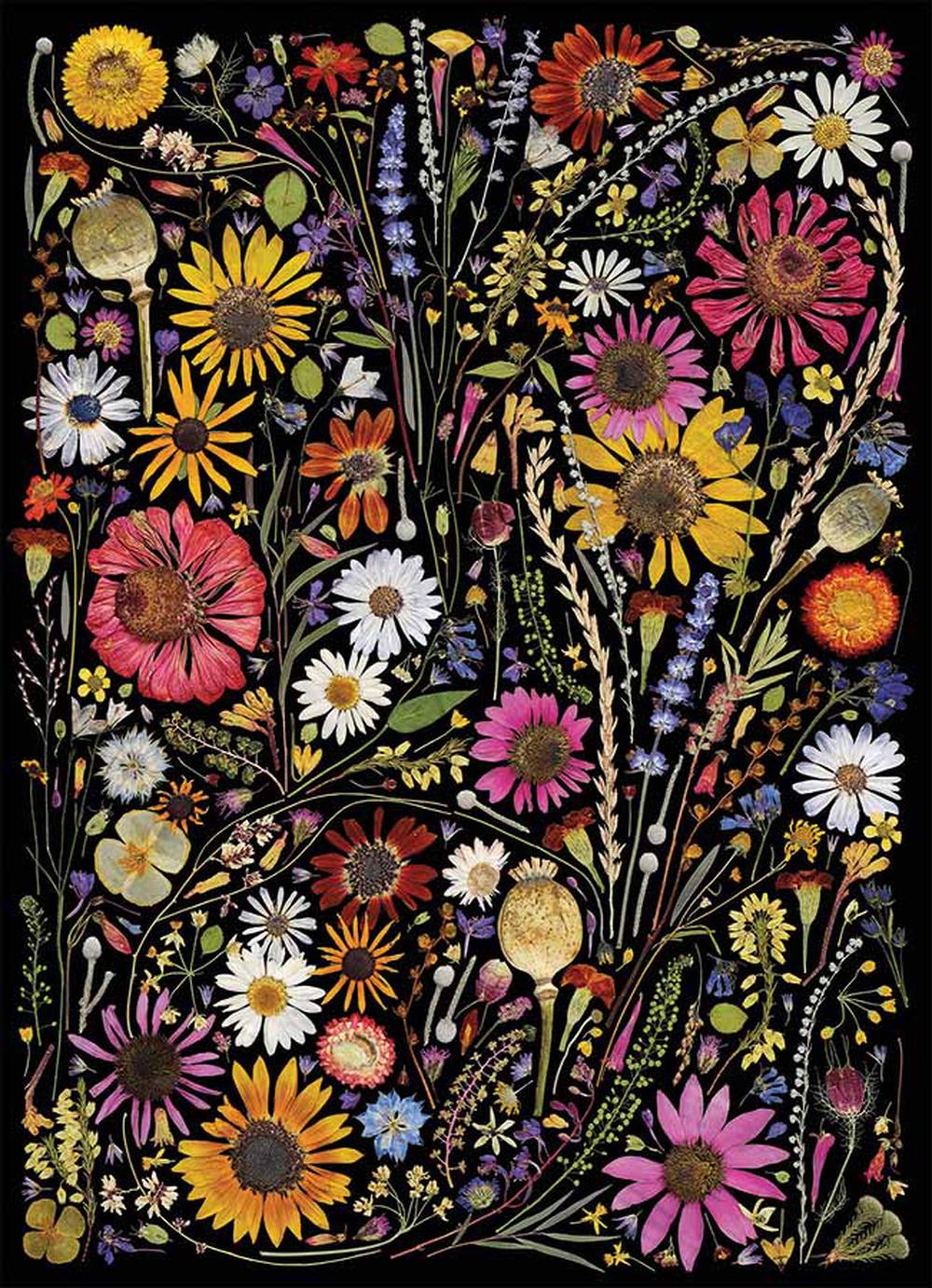House on the hill 90cm tee Flower 花柄 Cobble Hill Flower Press Happiness Jigsaw Puzzle, 1000pc | Buy