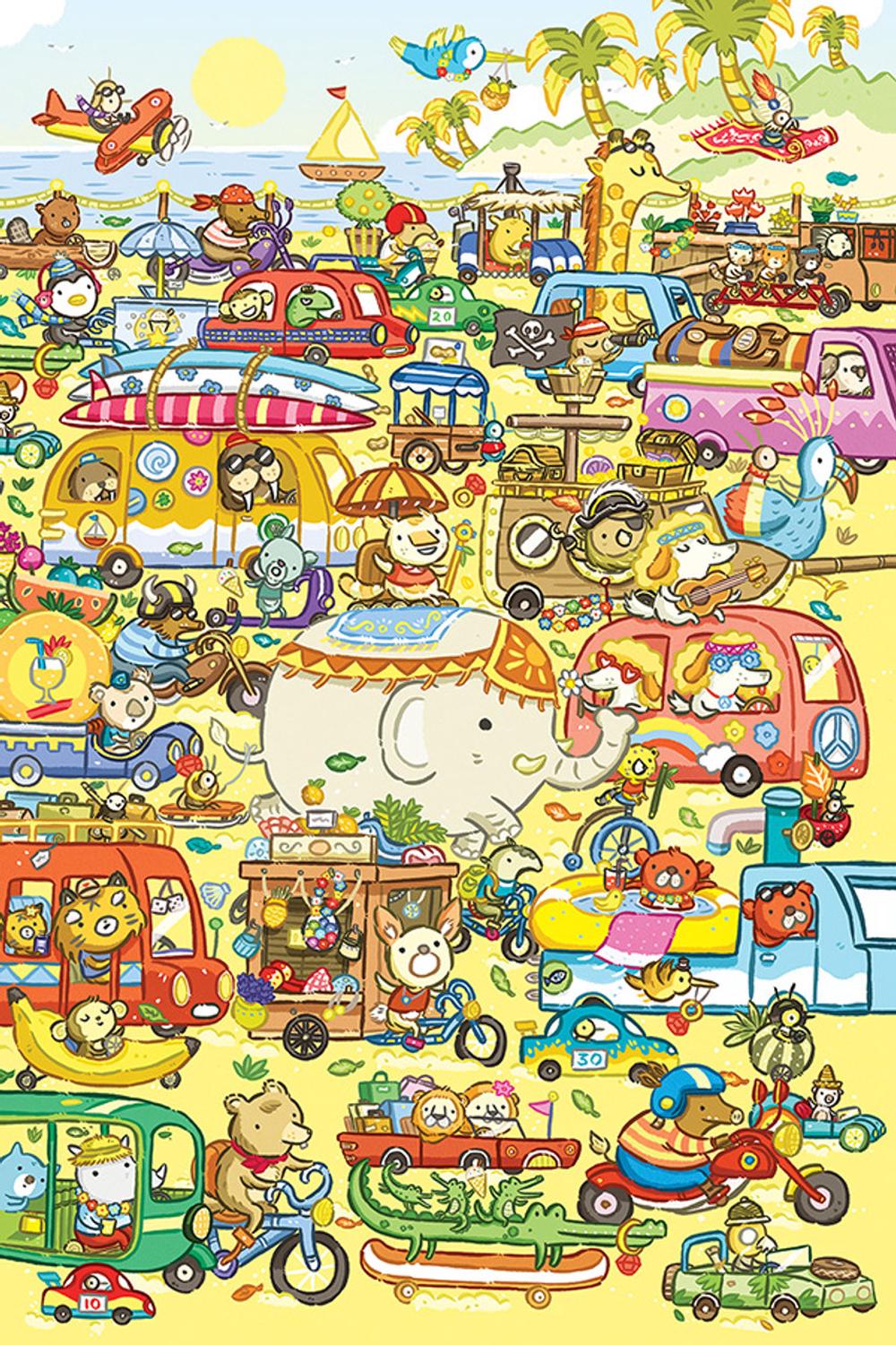 Cobble Hill Traffic Jam Jigsaw Puzzle, 60 Piece, 0625012561099