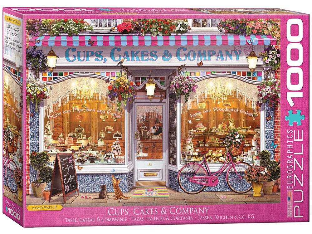 EuroGraphics Cups, Cakes & Company Jigsaw Puzzle, 1000 Piece, 0628136655200
