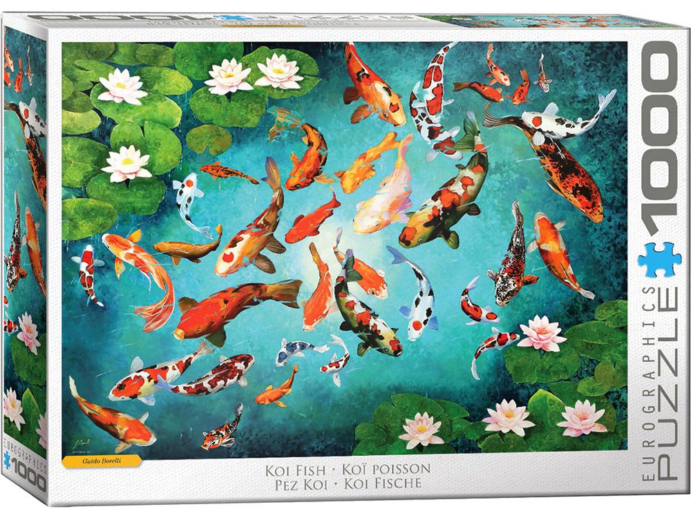 EuroGraphics Colorful Koi Fish Jigsaw Puzzle, 1000 Piece, 0628136656962