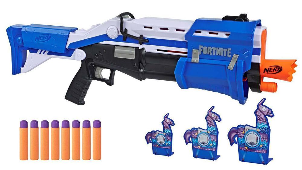 Nerf Fortnite TS Blaster - Pump Action Dart Blaster, 8 Official Mega  Fortnite Darts, Dart Storage Stock - for Youth, Teens, Adults, Red