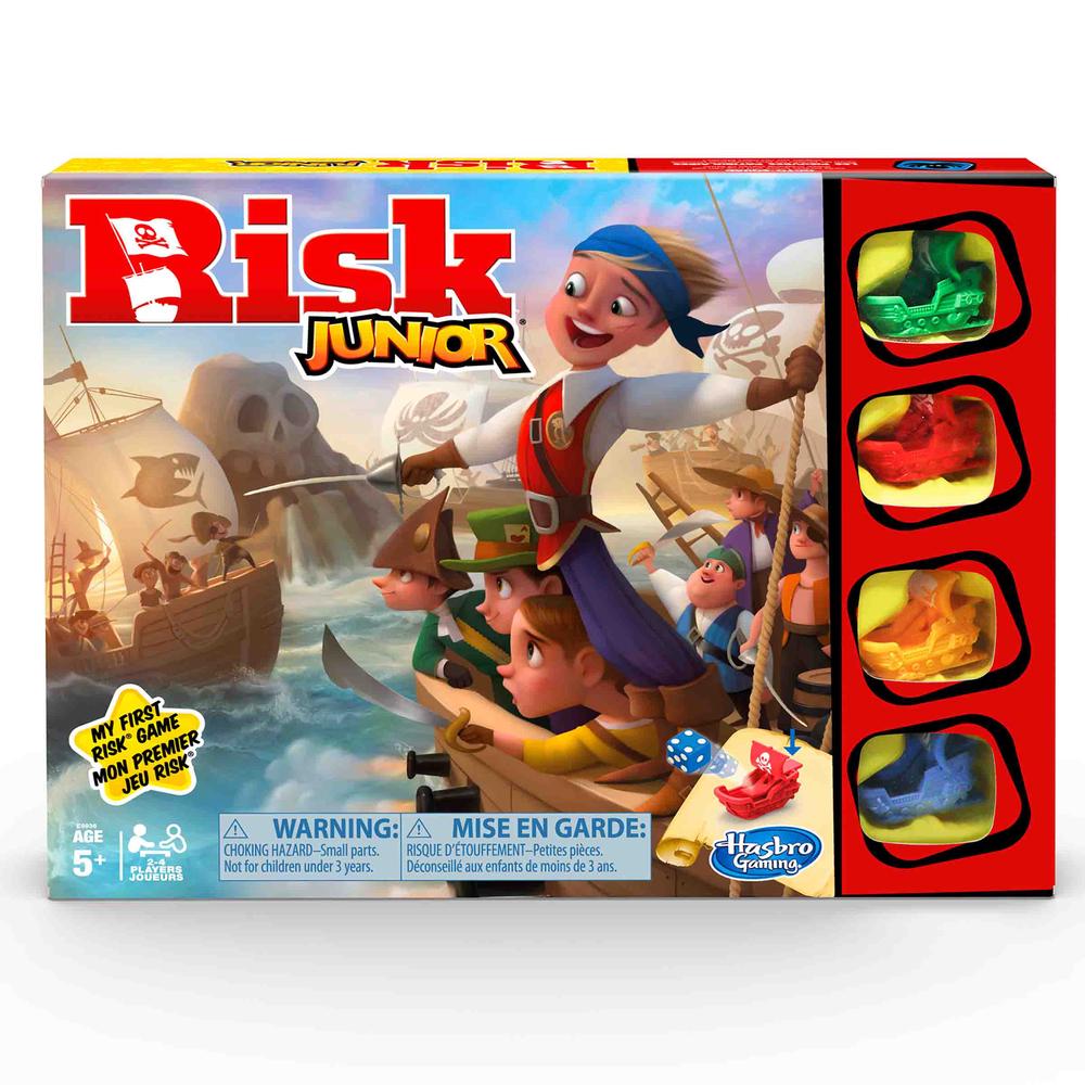  Hasbro Gaming Risk Junior : Strategy Board Game; A Kid's Intro  to The Classic Game for Ages 5 and Up; Pirate Themed ( Exclusive) :  Toys & Games
