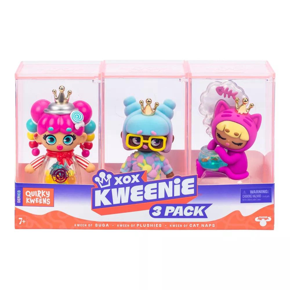XOX Kweenie Quirky Kweens Figurines, 3 Pack, 0630996304747