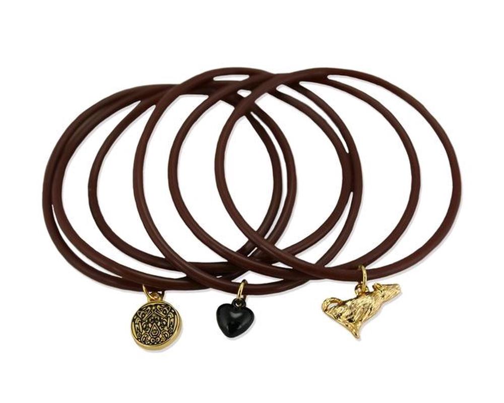 The Twilight Saga: New Moon - Jewellery Jelly Bangle With Charms Wolf, 0634482212226