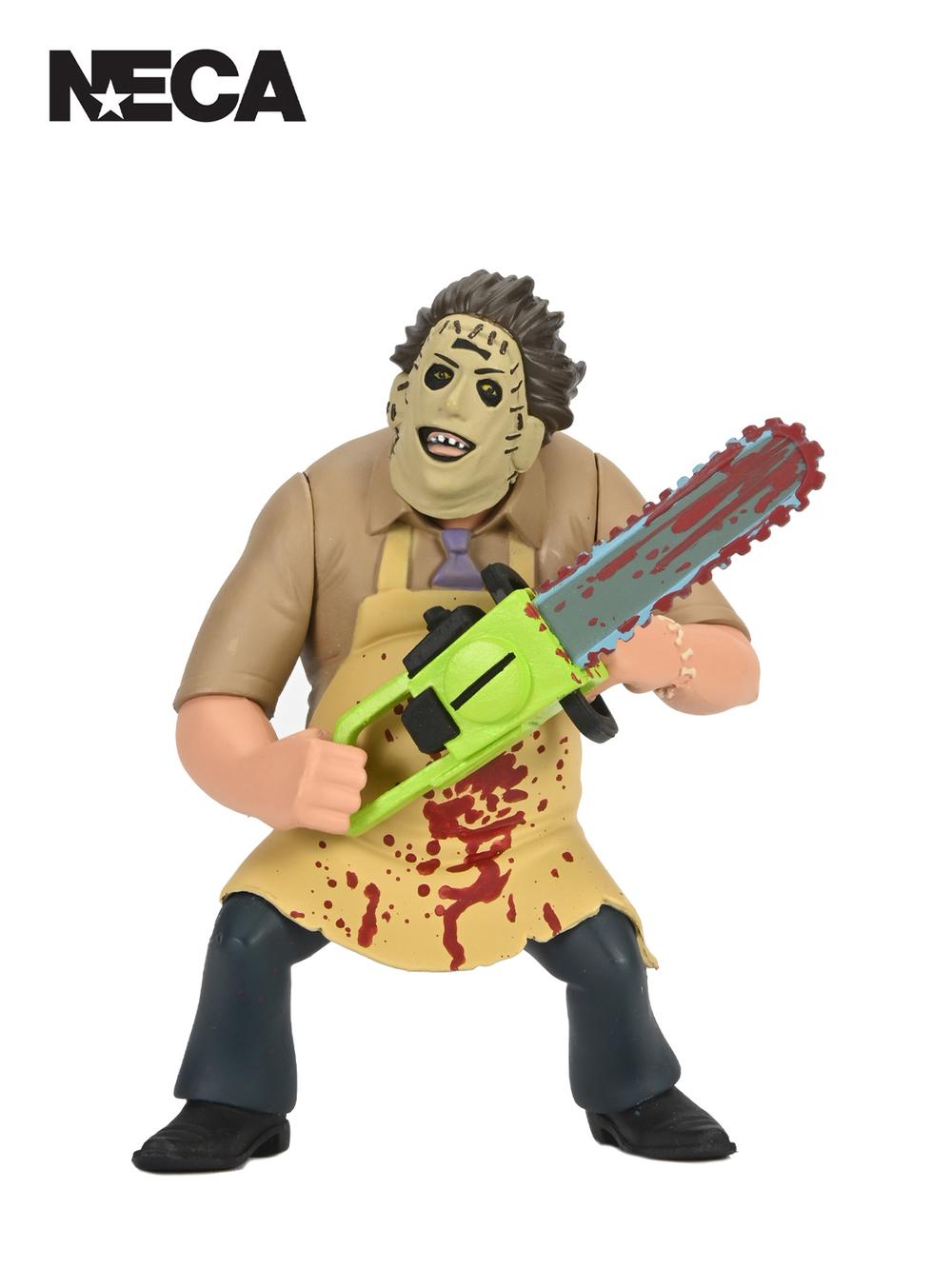 Texas Chainsaw Massacre - Toony Terrors 50th Anniv. Leatherface (Bloody) Action Figure - 6 Inches, 0634482416013