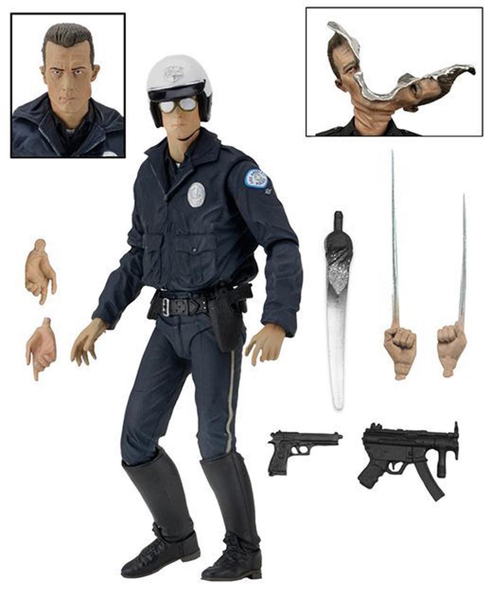 Terminator 2 - T-1000 Motorcycle Cop 7 Inch Action Figure, 0634482519141