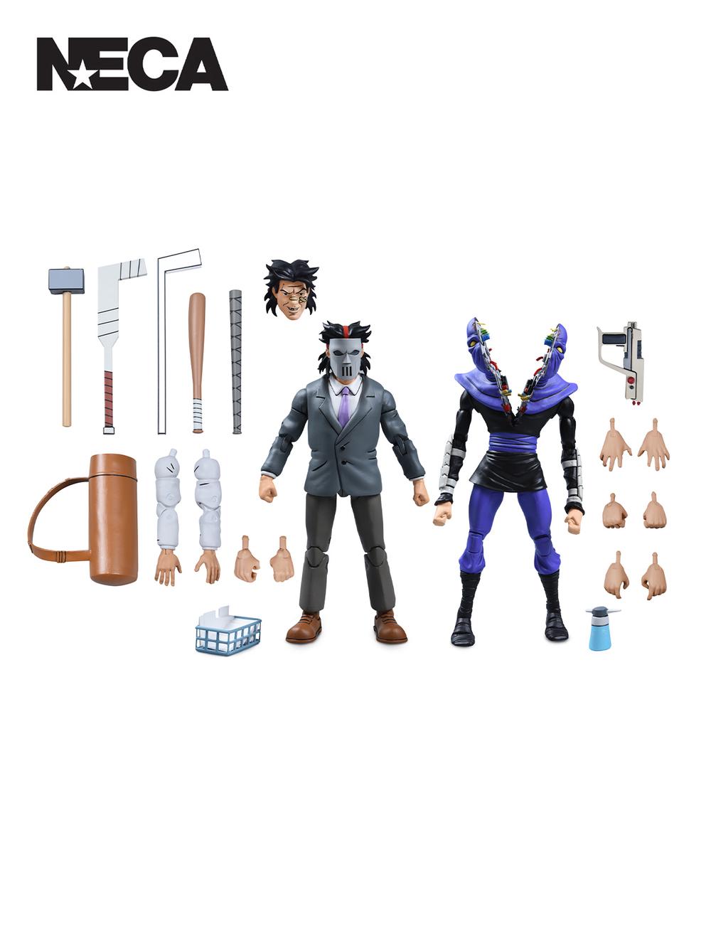 TMNT Business Suit Casey Jones & Split Foot Soldier Action Figures, 2 Pack - 7 Inches, 0634482543948