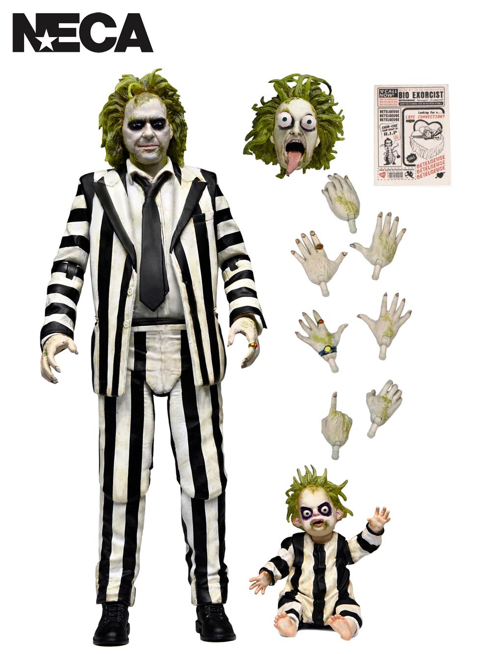 Beetlejuice "Striped Suit" Beetlejuice Beetlejuice Ultimate Action Figure, 0634482573044