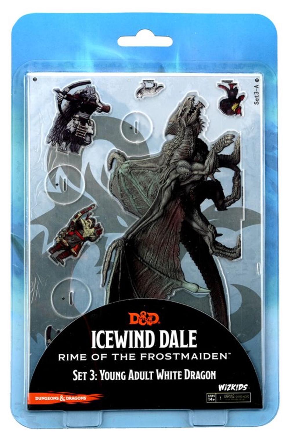 WizKids Games Dungeons & Dragons: Icons of the Realms - Icewind Dale 2D Young Adult White Dragon, 0634482945070