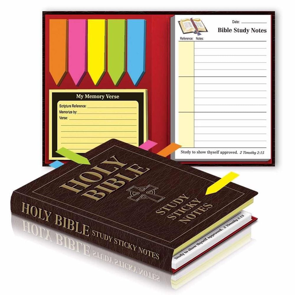 G.T. Luscombe Company, Inc. Holy Bible Study Sticky Notes (Yellow,Orange,Blue,Green,Pink) by G.T. Luscombe Company, Inc. - ISBN: 0634989808014