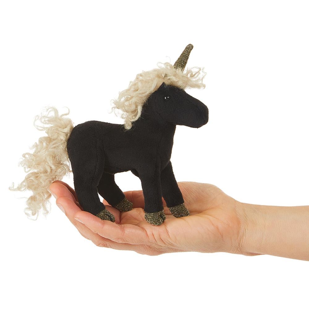 Folkmanis Mini Black Unicorn Finger Puppets, Pack of 3 by Folkmanis - ISBN: 0638348027979