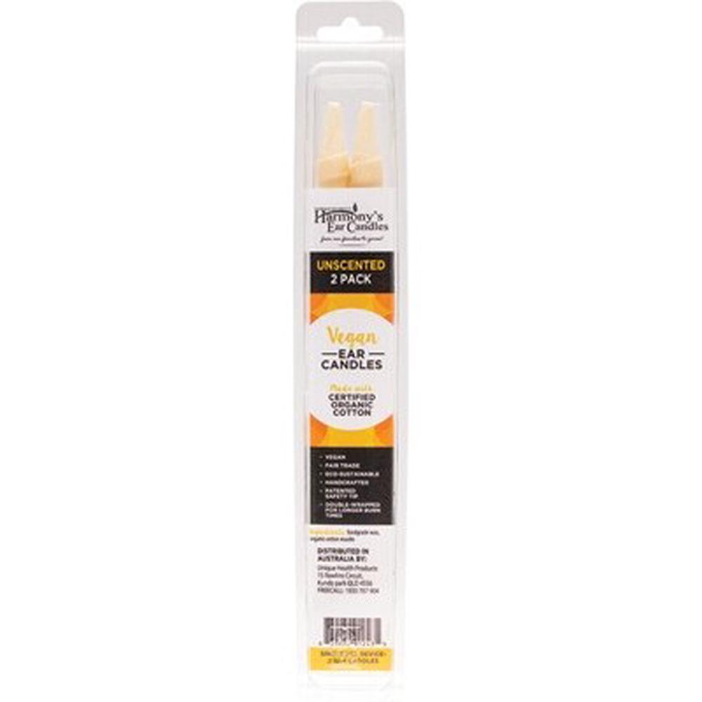 Vegan Ear Candles (Unscented), 2 Pack, 0639062912435