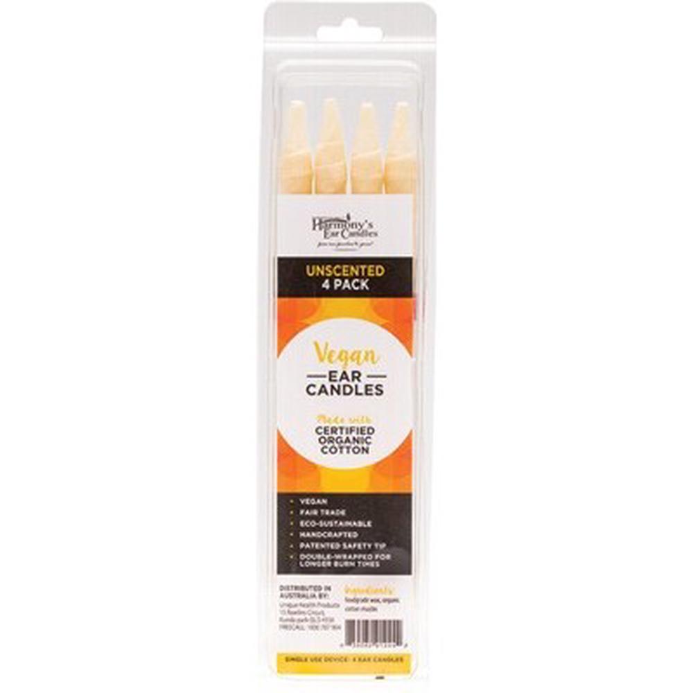 Vegan Ear Candles (Unscented), 4 Pack, 0639062912442