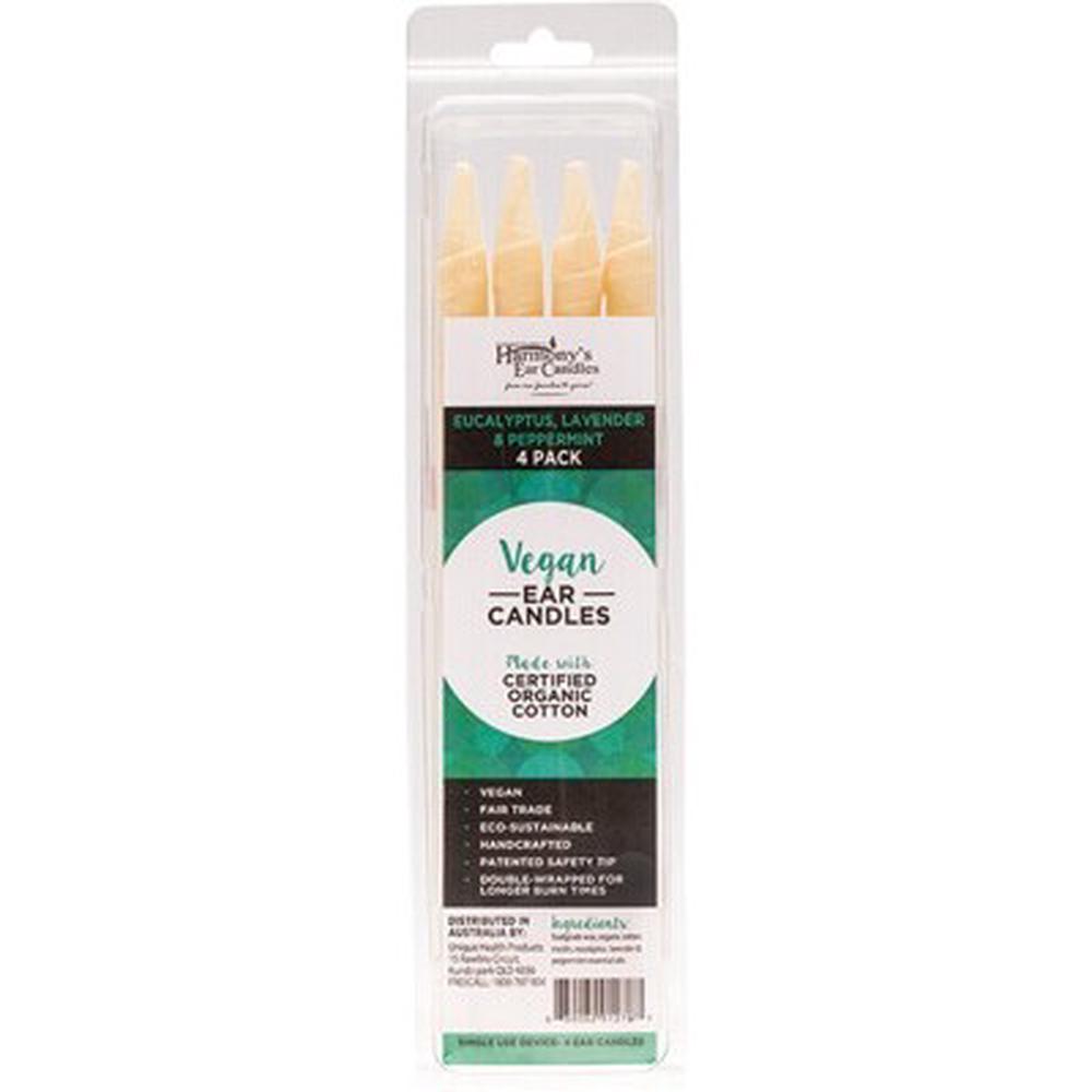 Vegan Ear (Candles Eucalyptus, Lav & Peppermint), 4 Pack, 0639062912787