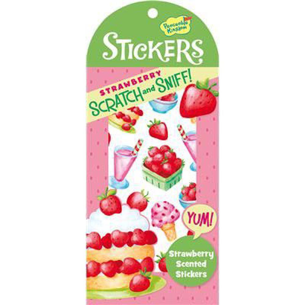Peaceable Kingdom / Scratch & Sniff Strawberry Scented Sticker Pack, 0643356045037