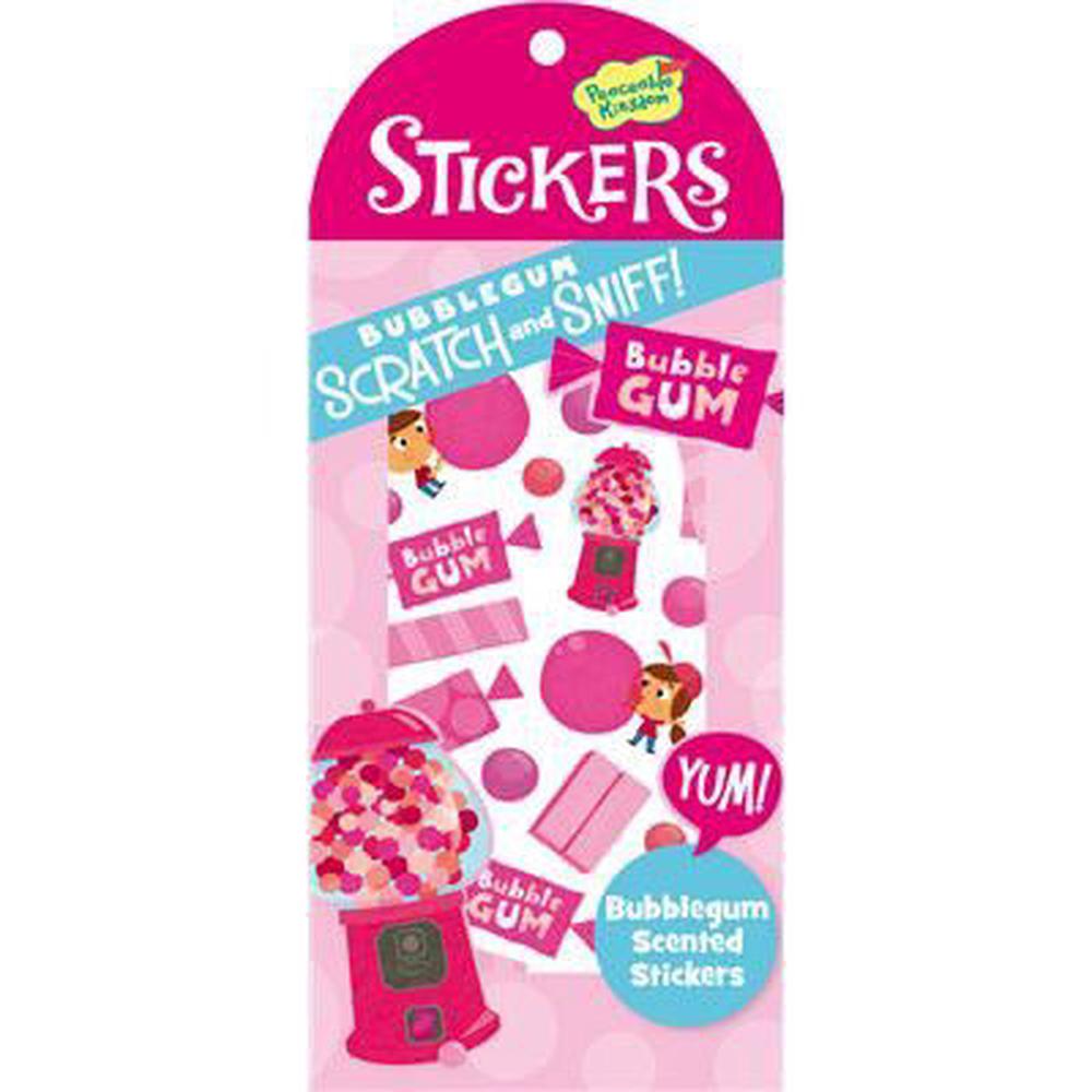 Peaceable Kingdom / Scratch & Sniff Bubblegum Scented Sticker Pack, 0643356045082