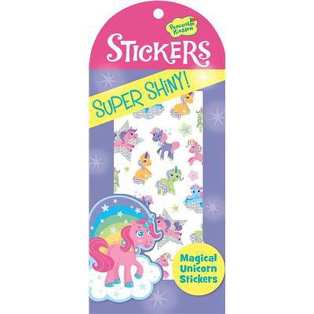 Peaceable Kingdom / Super Shiny! Foil Magical Unicorn Sticker Pack, 0643356046119