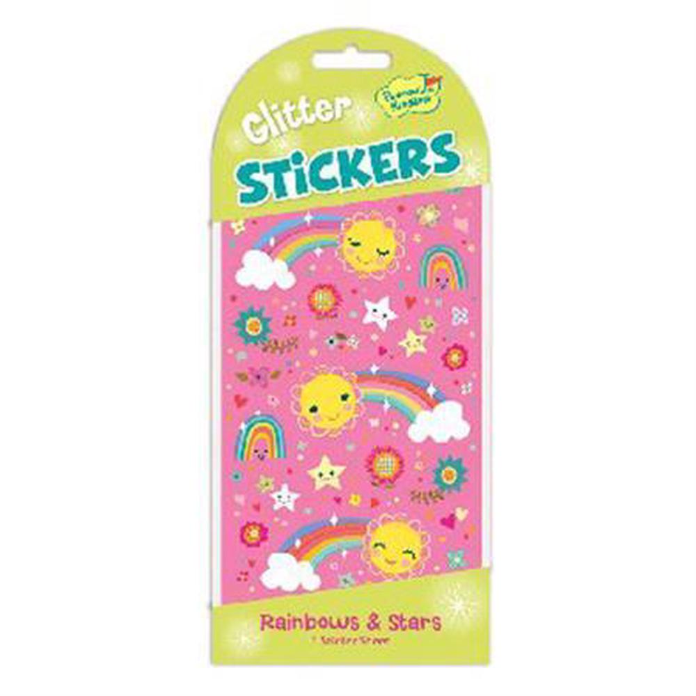 Peaceable Kingdom Rainbow & Stars Glitter Stickers, 0643356056378