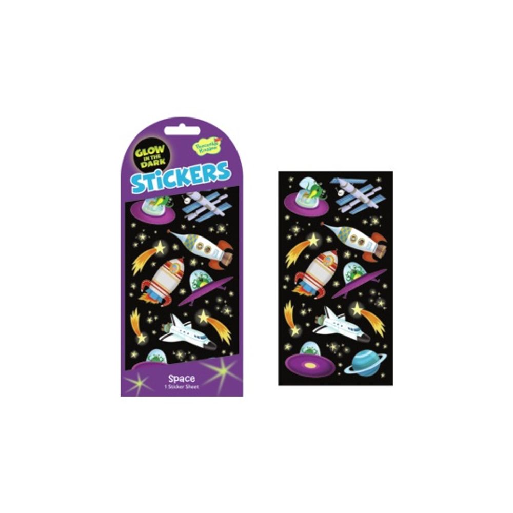 Peaceable Kingdom Glow In The Dark Stickers (Space) by Peaceable Kingdom - ISBN: 0643356057986