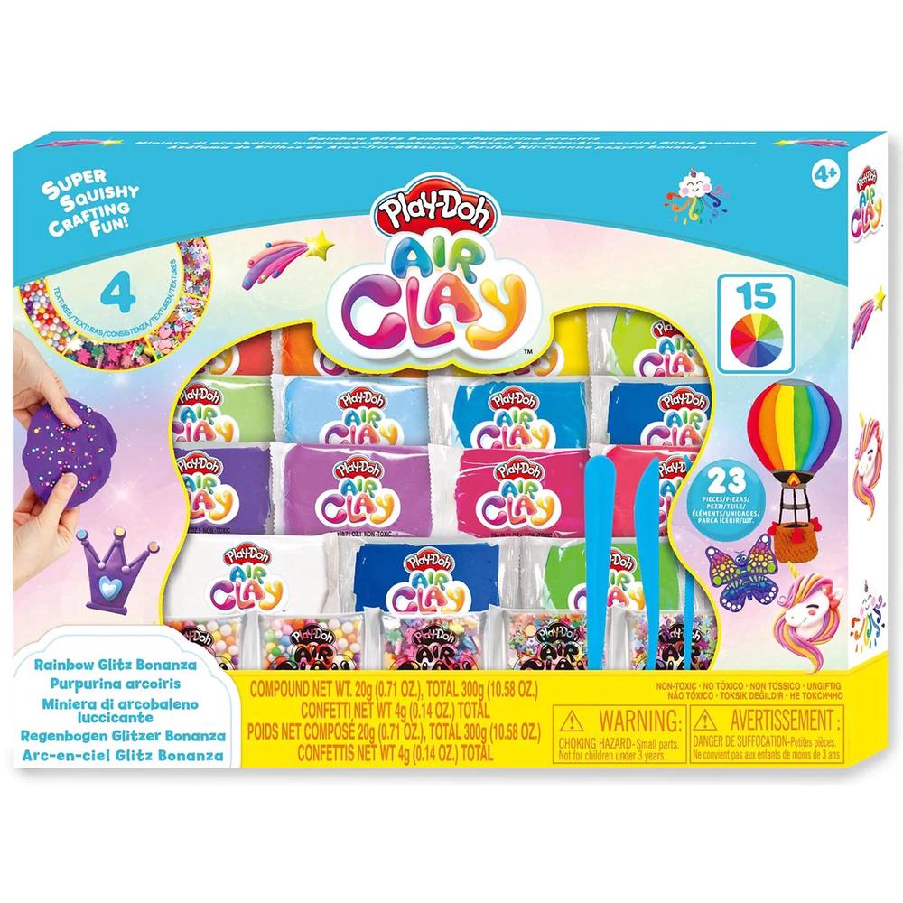 Play-Doh Air Clay Rainbow Glitz Bonanza, 0653899092481