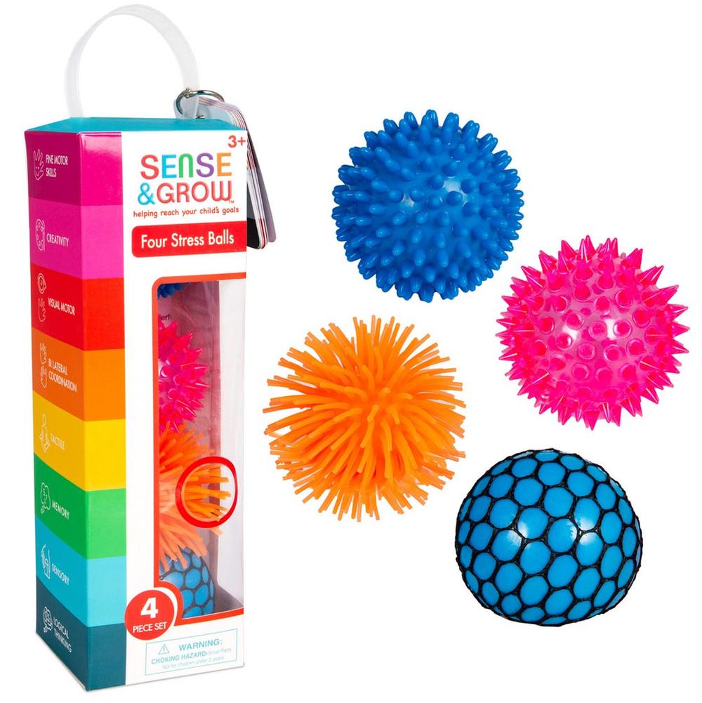 Sense And Grow: Stress Balls, 4 Pack, 0653899613778