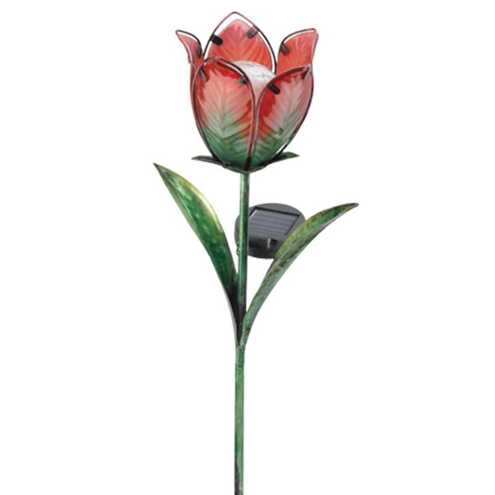 Regal Garden Decor Solar Tulip Stake (Red/Green) | Buy online at The Nile