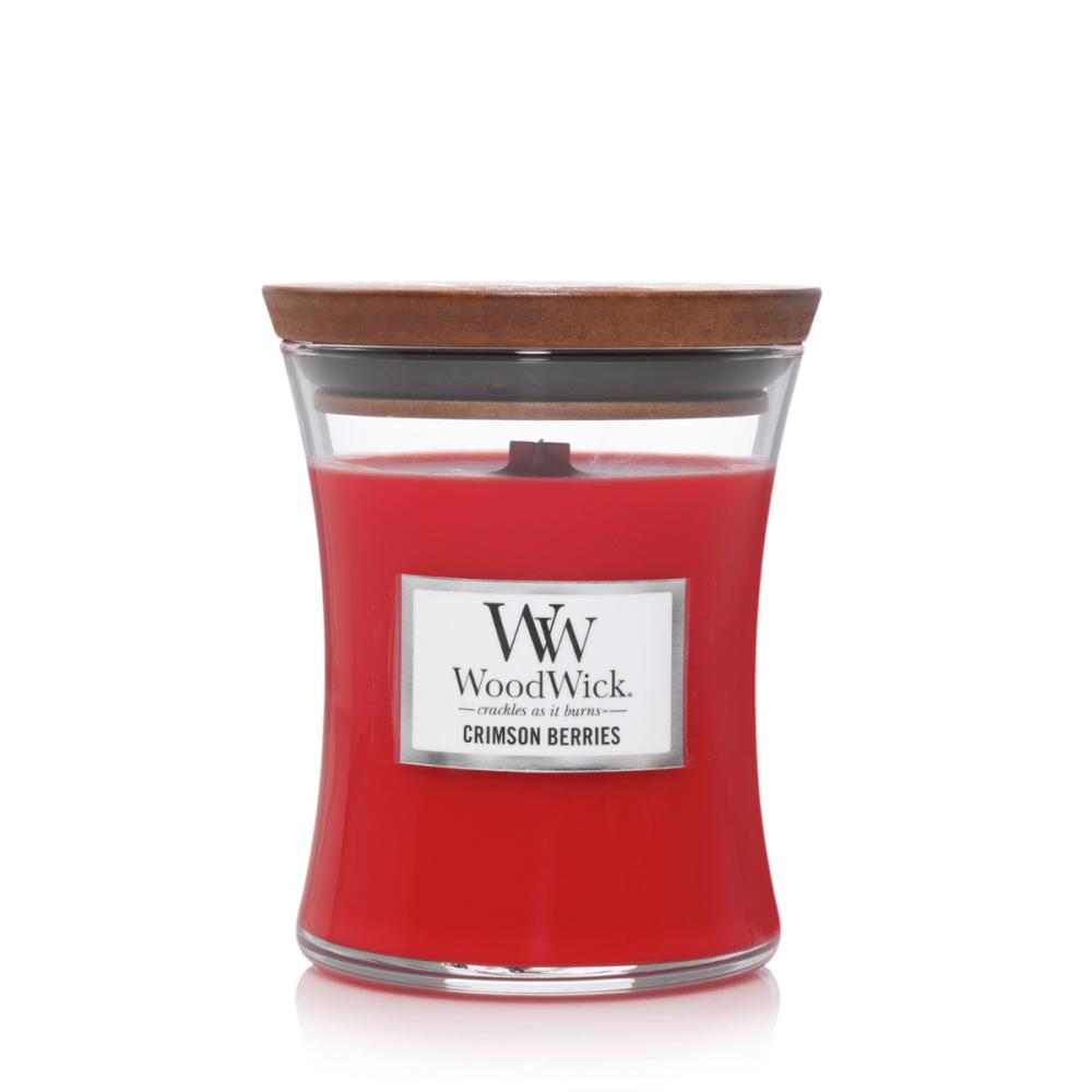 WoodWick Candle, Crimson Berries - Medium, 0663595920803