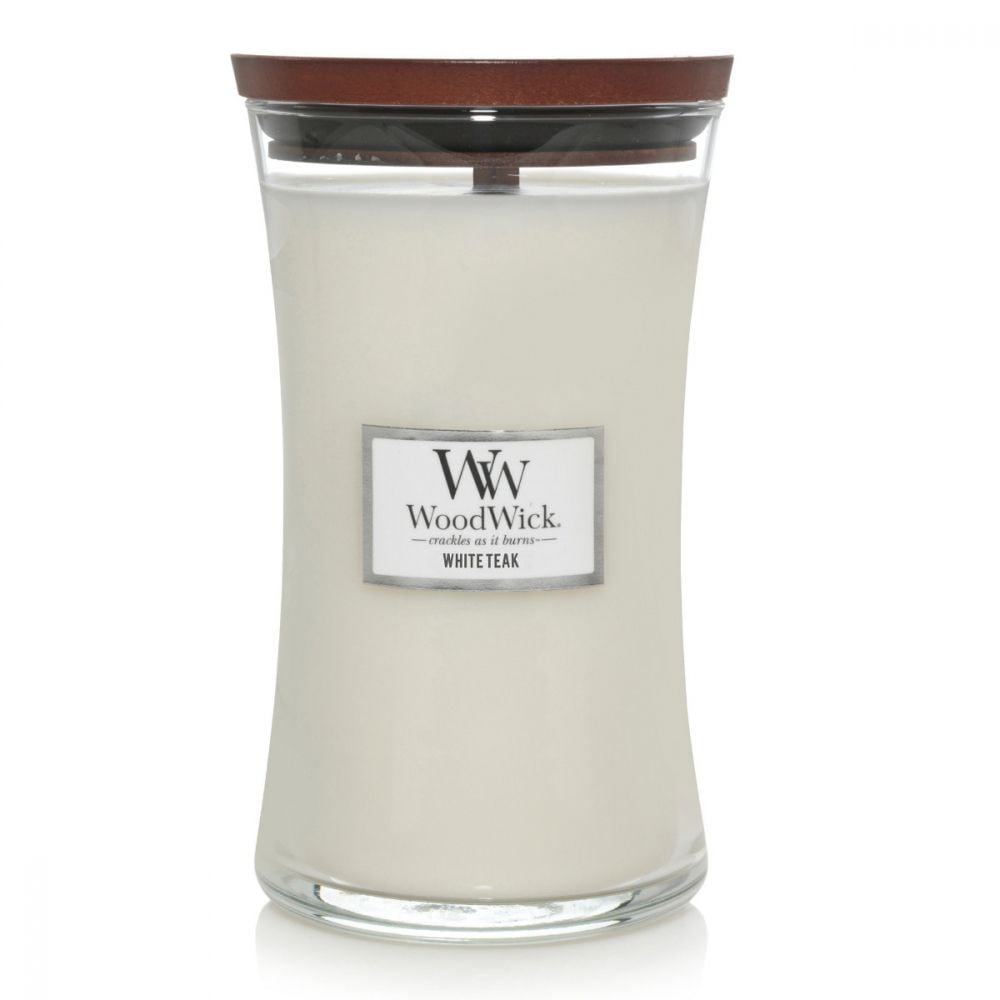 WoodWick Candle, White Teak - Large by WoodWick - ISBN: 0663595930390