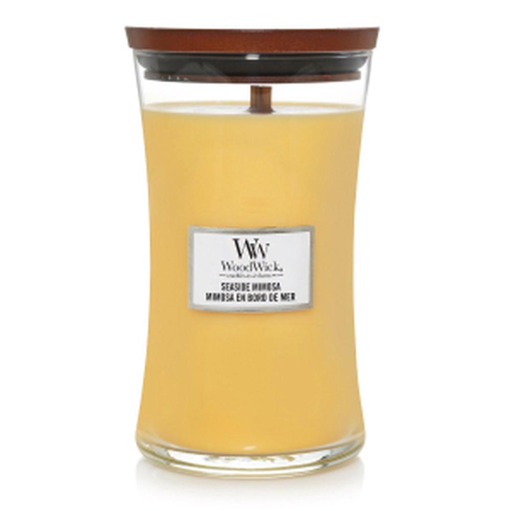 WoodWick Candle, Seaside Mimosa - Large, 0663595930857