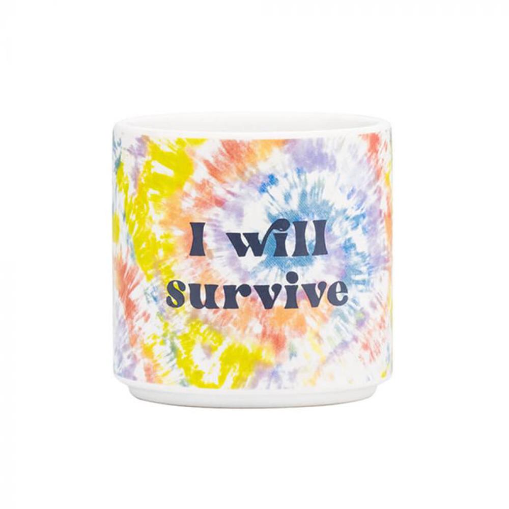 I Will Survive Tie Dye Planter, 0672649151186