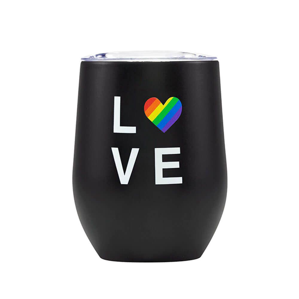 Say What Thermal Wine Tumbler (Love (Pride)) - 360mL, 0672649153951