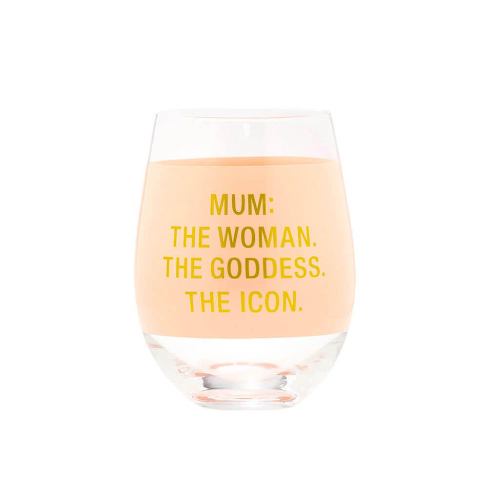 Say What Mum The Icon Wine Glass, 0672649155351