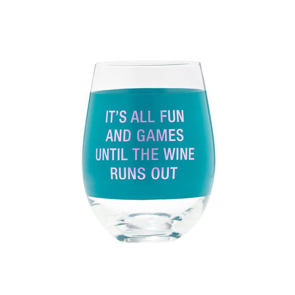 Say What Wine Runs Out Wine Glass, 0672649155375