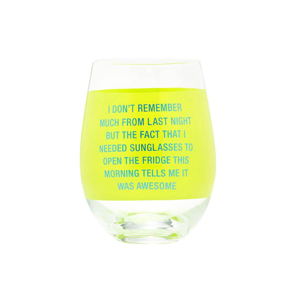 Don't Remember Wine Glass, 0672649155443