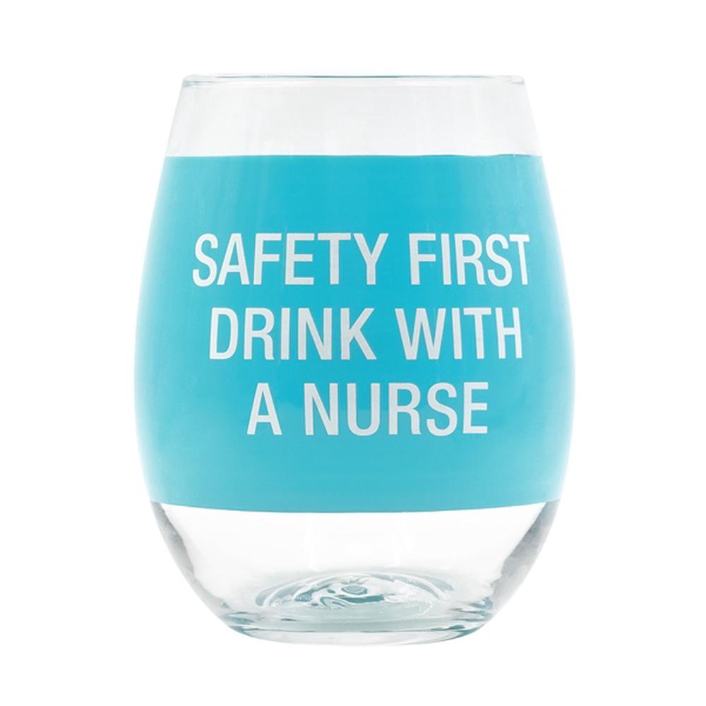Say What Drink with A Nurse Wine Glass, 0672649220776