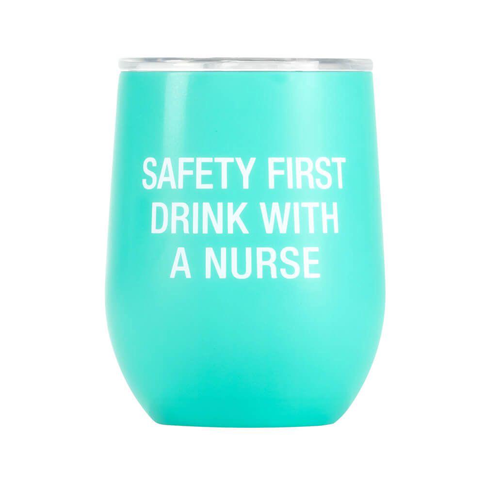 Thermal Wine Tumbler - Safety First Nurse, 0672649277671