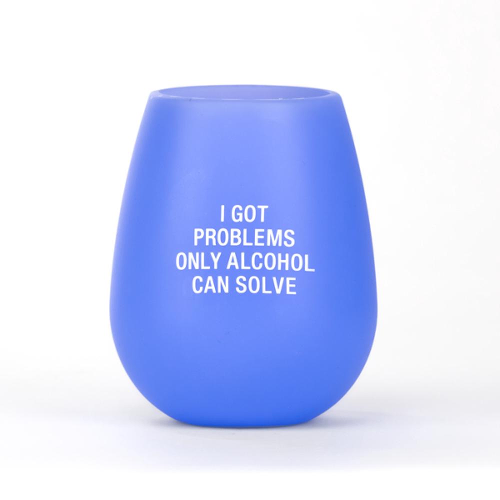Say What Problems Silicone Novelty Wine Glass Buy online at The Nile