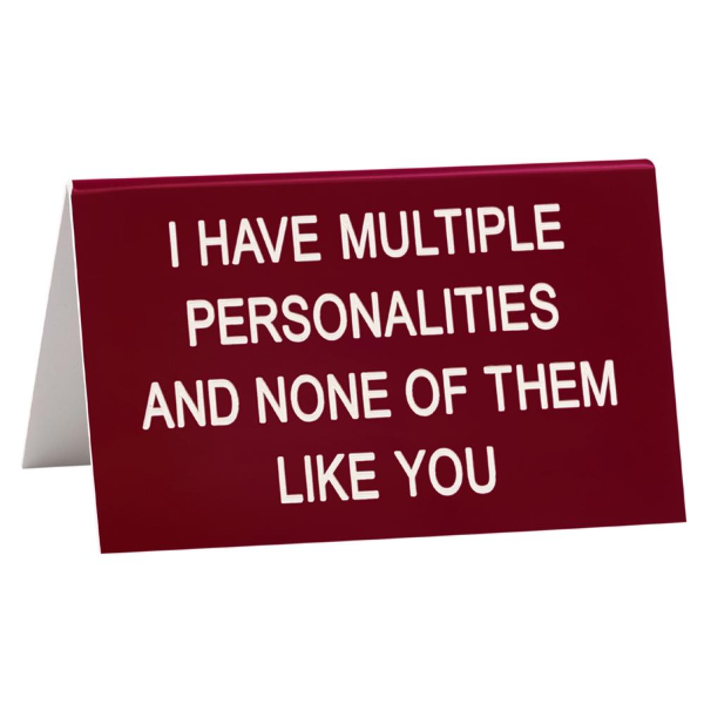 Desk Sign Large: Multiple Personalities, 0672649291776