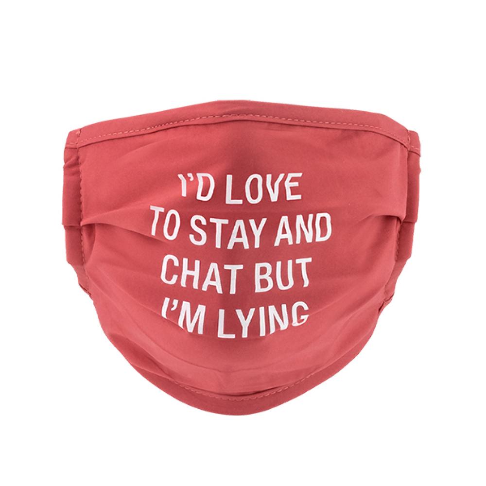 Face Mask - Stay and Chat (Maroon), 0672649296085