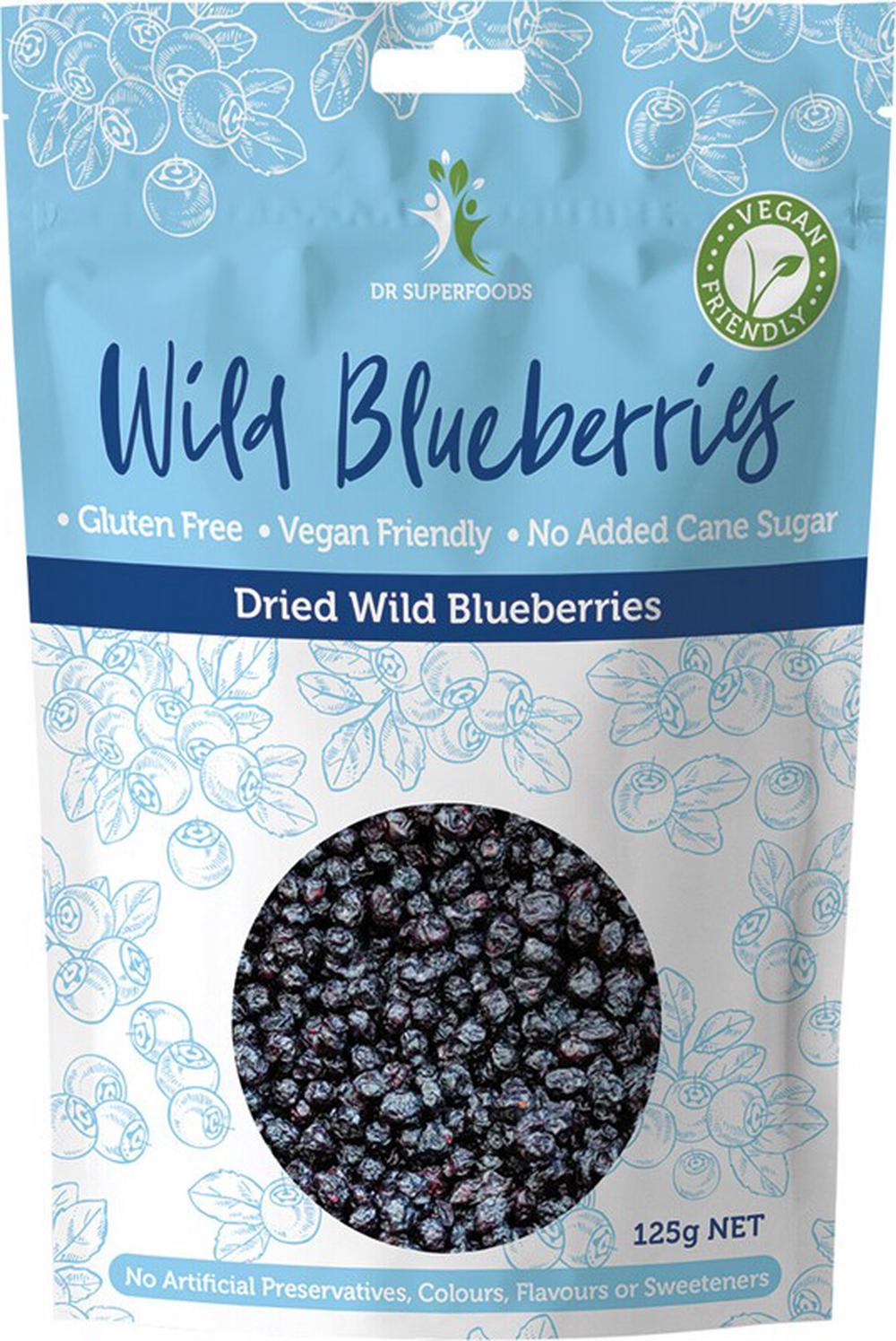 Dried Wild Blueberries - 125g, 0680569373328