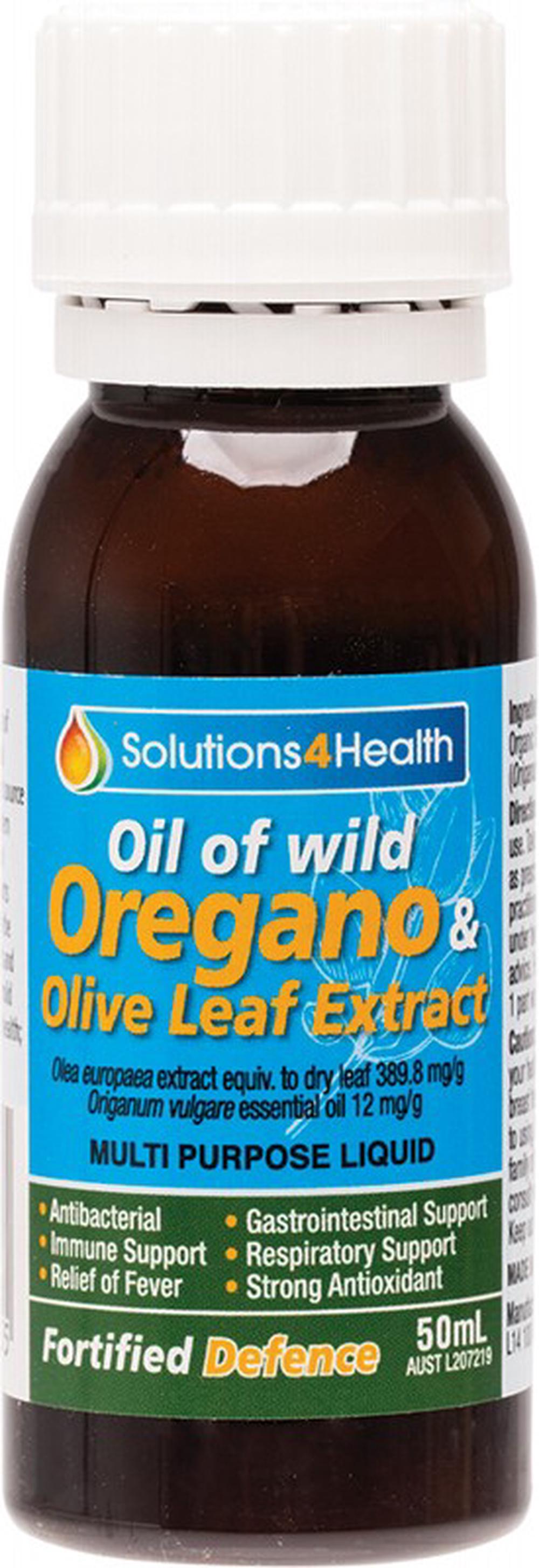 Oil Of Wild Oregano And Olive Leaf Extract Multipurpose Liquid - 50mL, 0680569423955