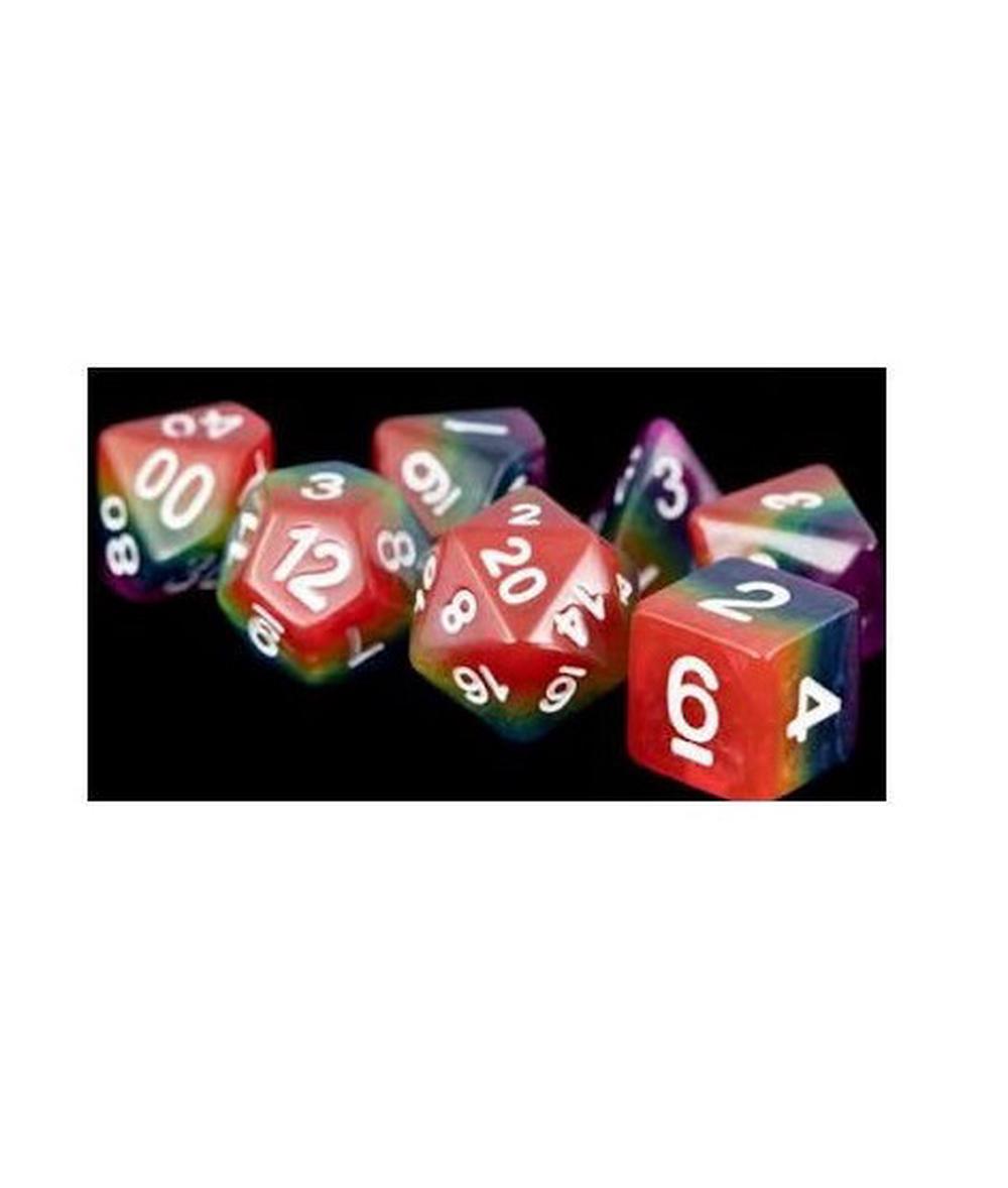 Metallic Dice Games Polyhedral Resin Dice Set (Rainbow) Buy online at
