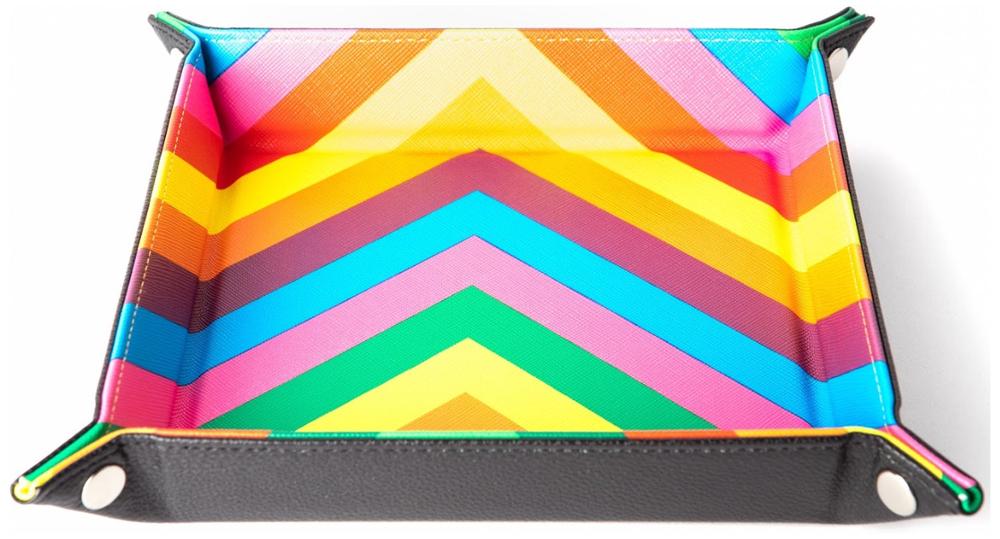 Velvet Folding Dice Tray (Rainbow), 0680599383328
