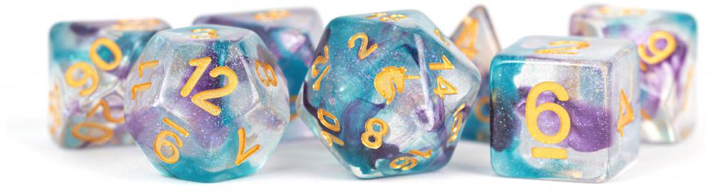 Unicorn Resin Polyhedral Dice Set (Fancy Fae), 0680599384158