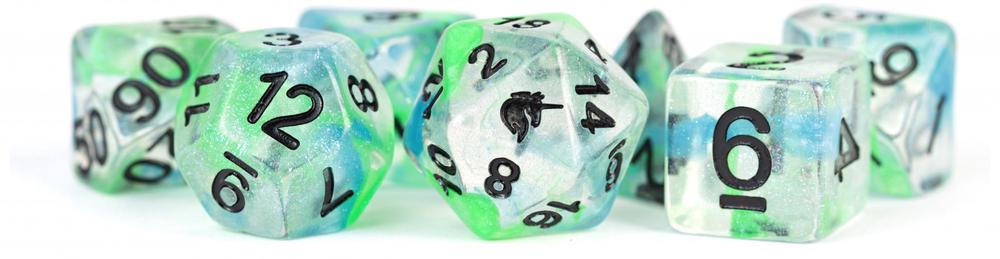 Unicorn Resin Polyhedral Dice Set (Sea Kelp), 0680599384172