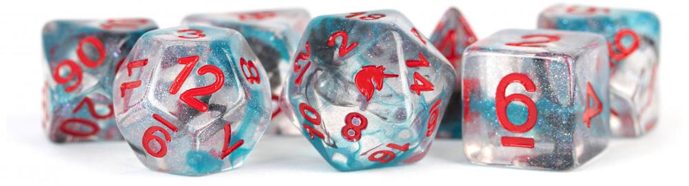 Unicorn Resin Polyhedral Dice Set (Battle Wounds), 0680599384202
