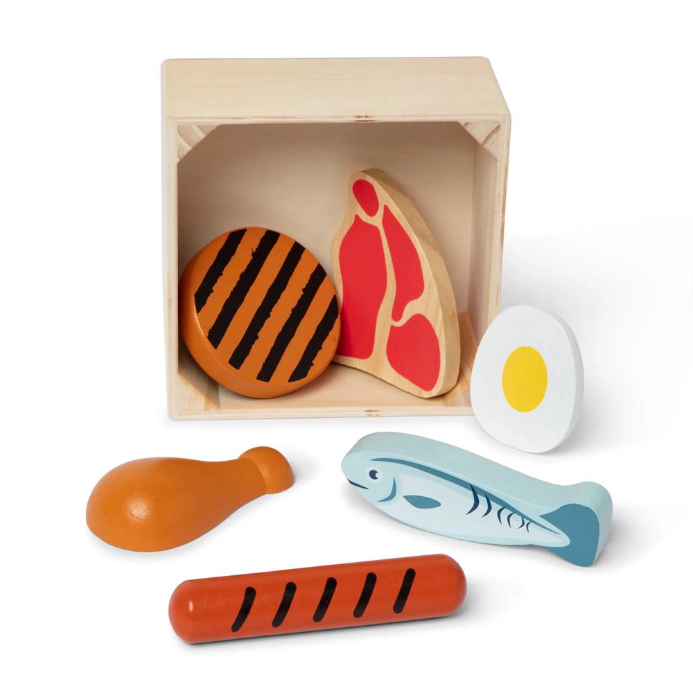 Melissa & Doug Wooden Food Groups Play Set - Protein, 0681147000940
