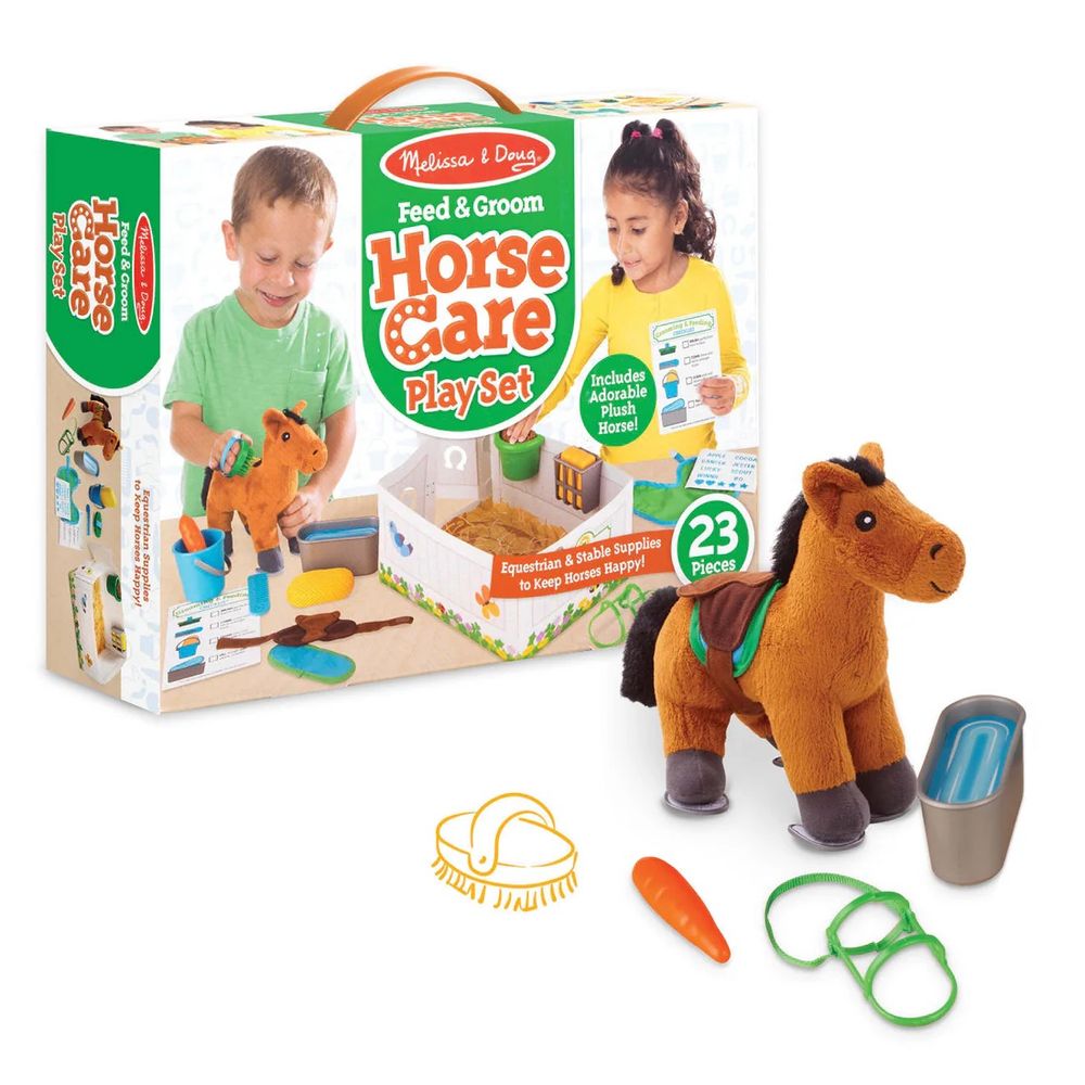 Melissa & Doug Feed & Groom Horse Care Play Set by Melissa & Doug - ISBN: 0681147004016