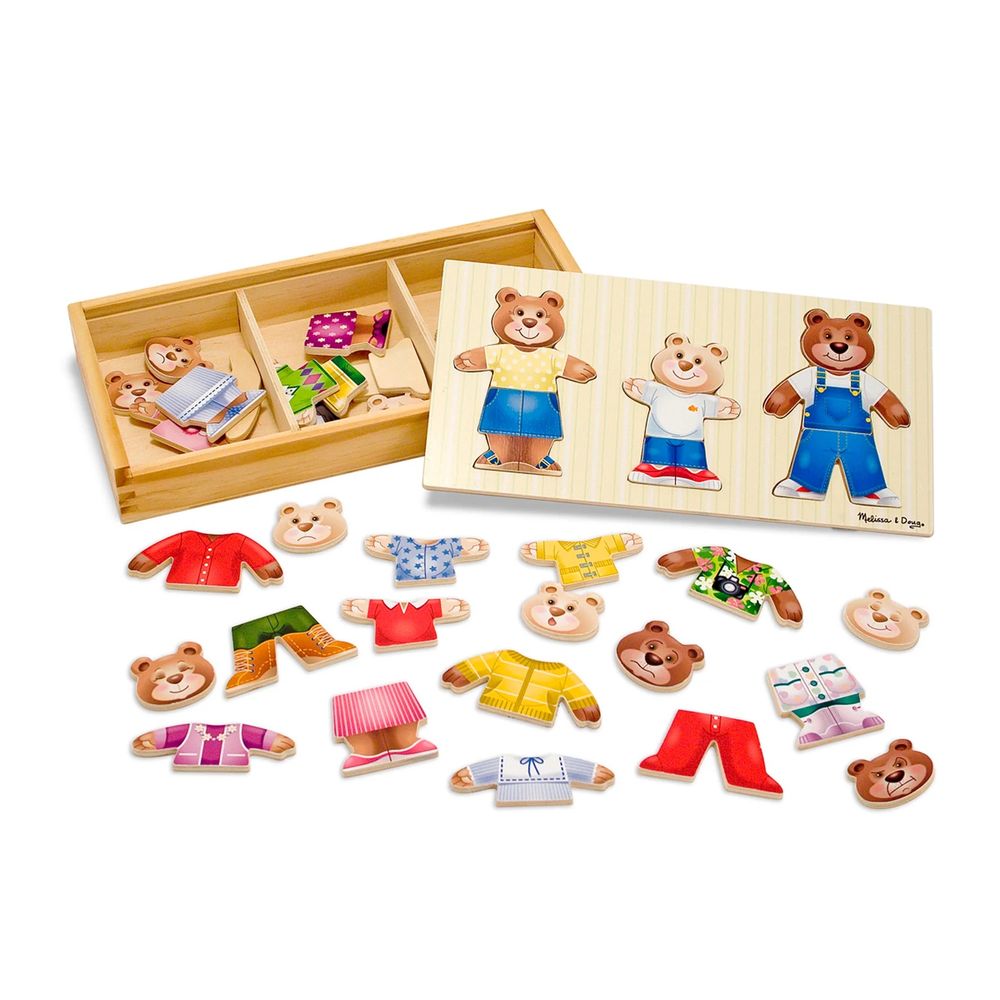 Melissa & Doug Wooden Bear Family Dress Up, 45pc by Melissa & Doug - ISBN: 0681147005914