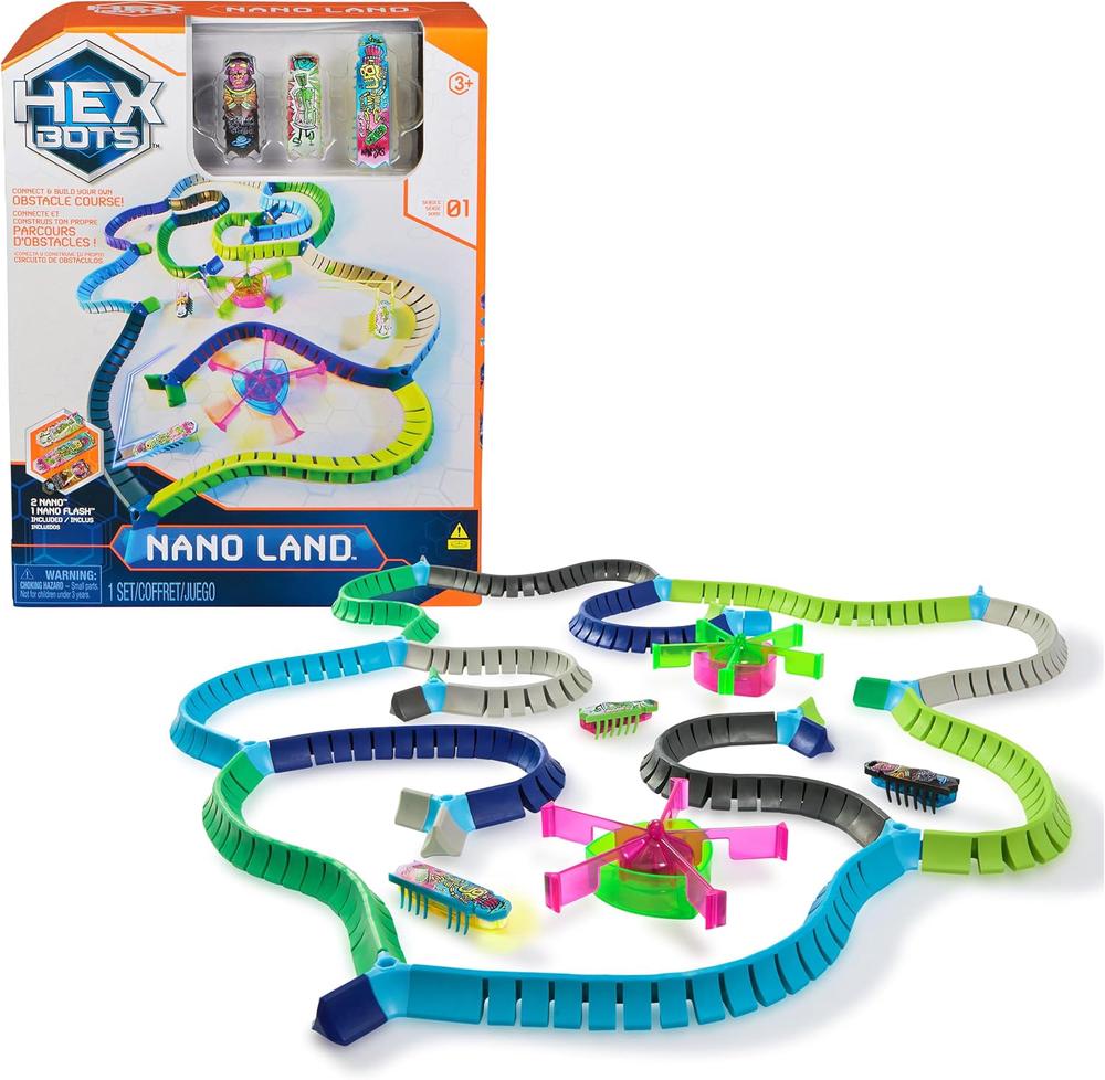 Spin Master Hex Bots Flash Nano Land Small Playset, 0681147042483